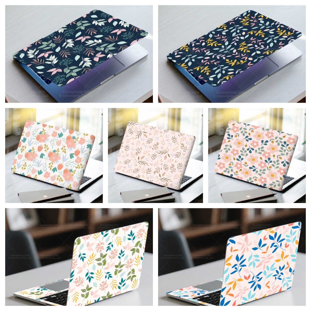 Laptop Accessories Pink - Mixed Botanical Laptop Skins Set 2PCS