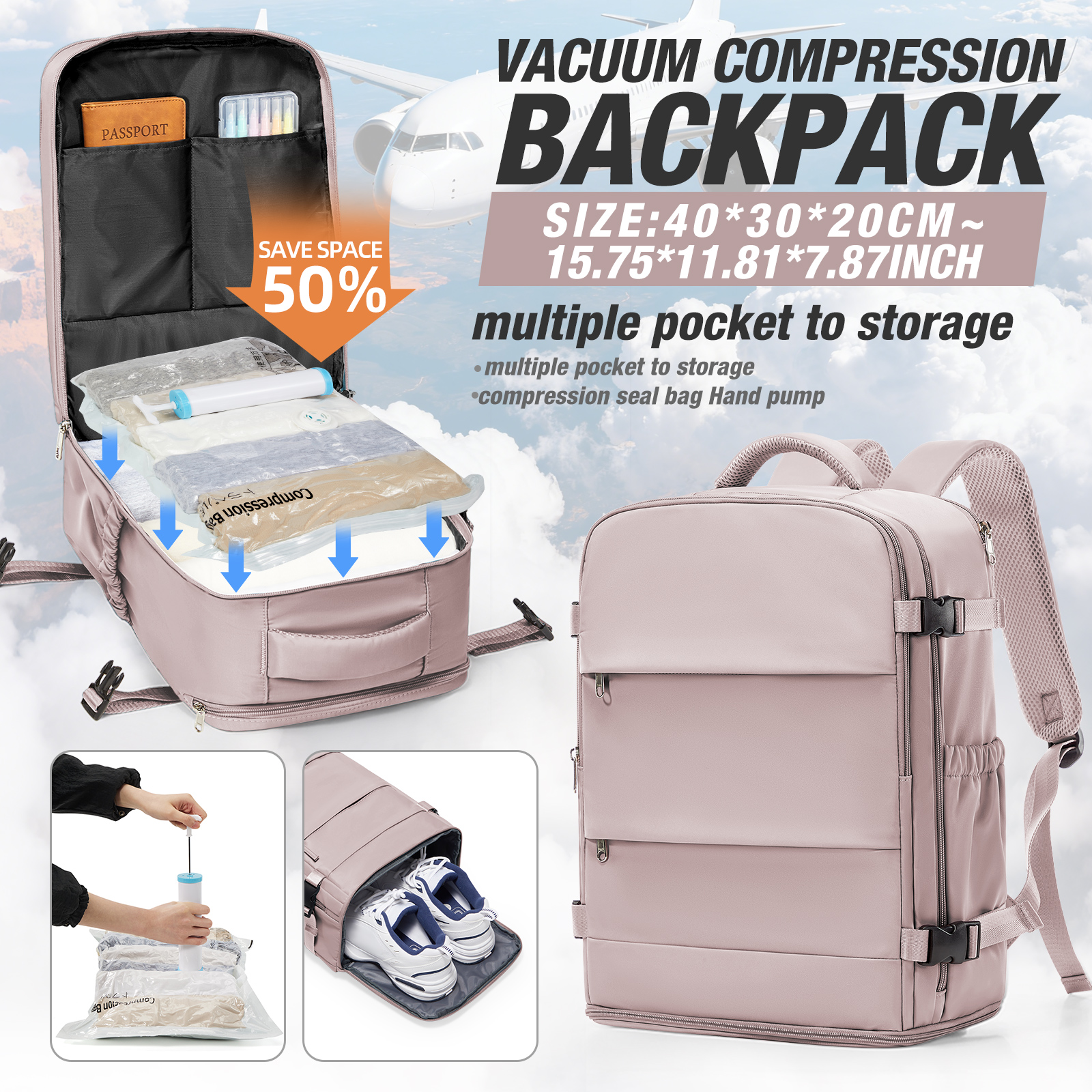 Laptop Accessories Women - Ryanair 40x30x20 Travel Backpack Wizzair Cabin