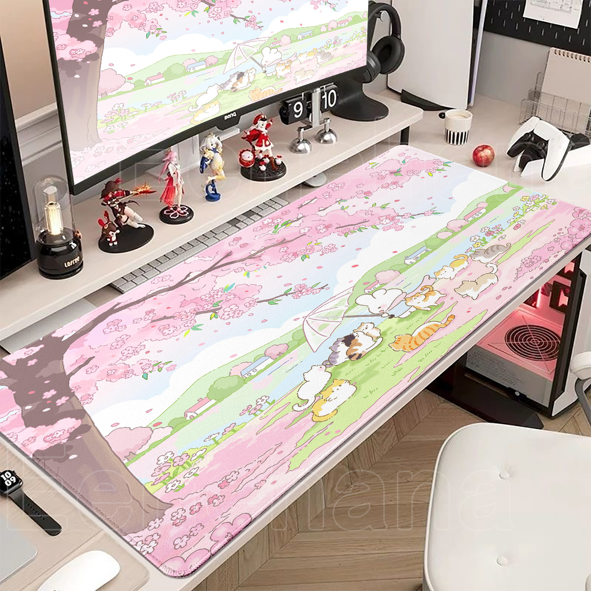 Spring Cute Rabbit Mouse Pad L - đánh giá và giá Laptop Accessories Pink