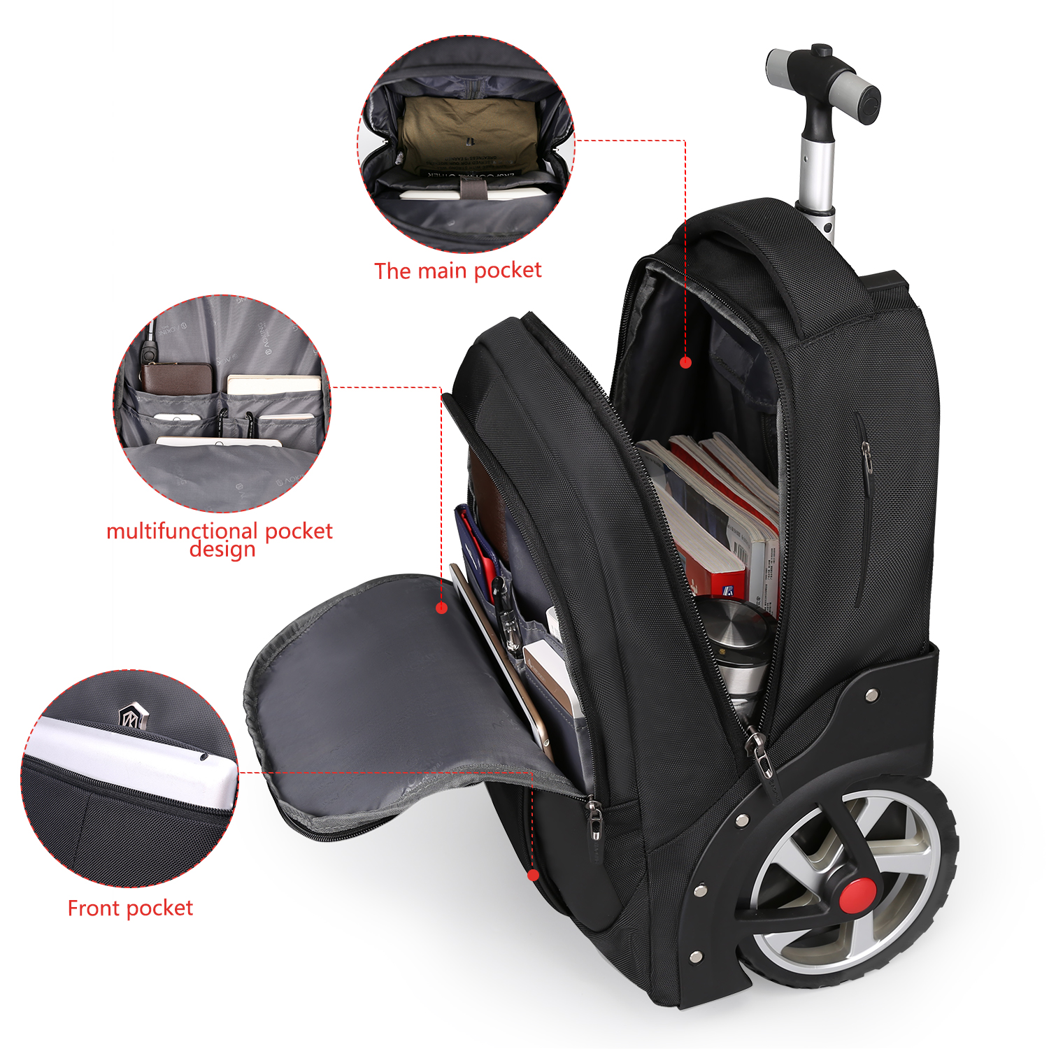 20 inch Rolling Luggage Backpa - đánh giá và giá Laptop Accessories Organizer Bag