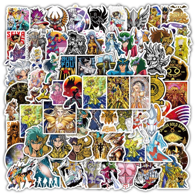 101Pcs Saint Seiya Anime Stick - đánh giá và giá Laptop Accessories Aesthetic