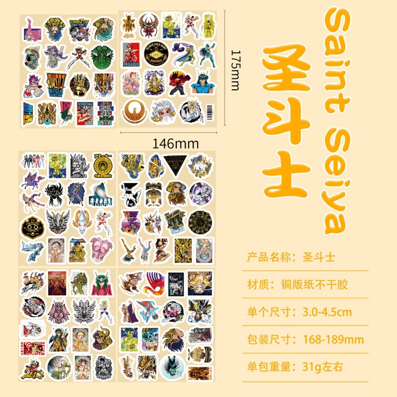 101Pcs Saint Seiya Anime Stick - đánh giá và giá Laptop Accessories Aesthetic