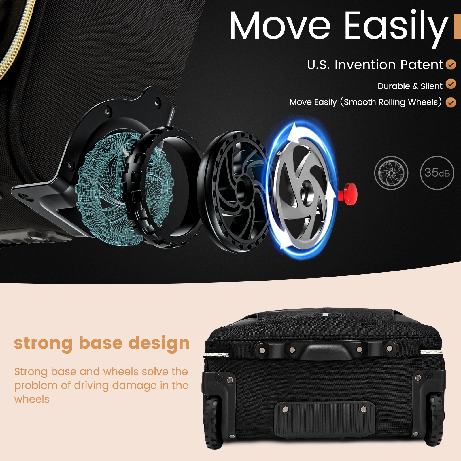 18 Inch Rolling Briefcase Larg - đánh giá và giá Laptop Accessories Organizer Bag