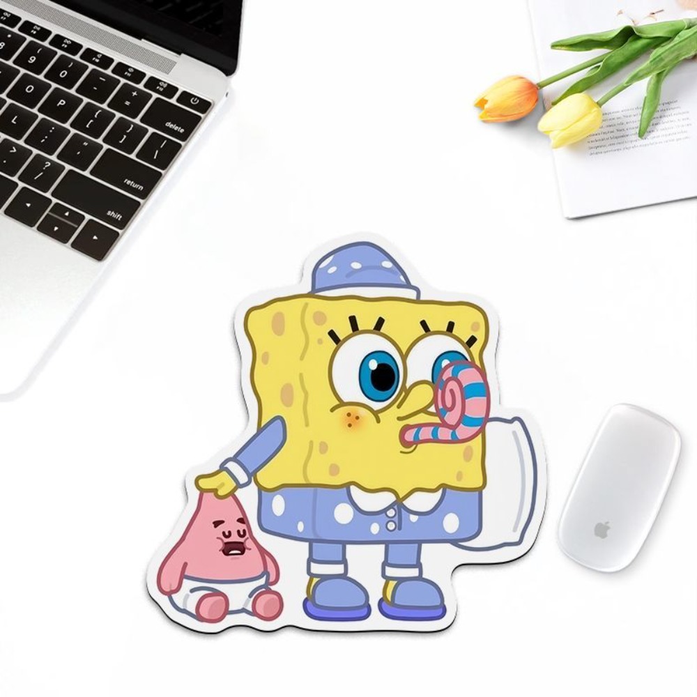 Cute SpongeBob Shaped Mouse Pa - đánh giá và giá Laptop Editing Accessories