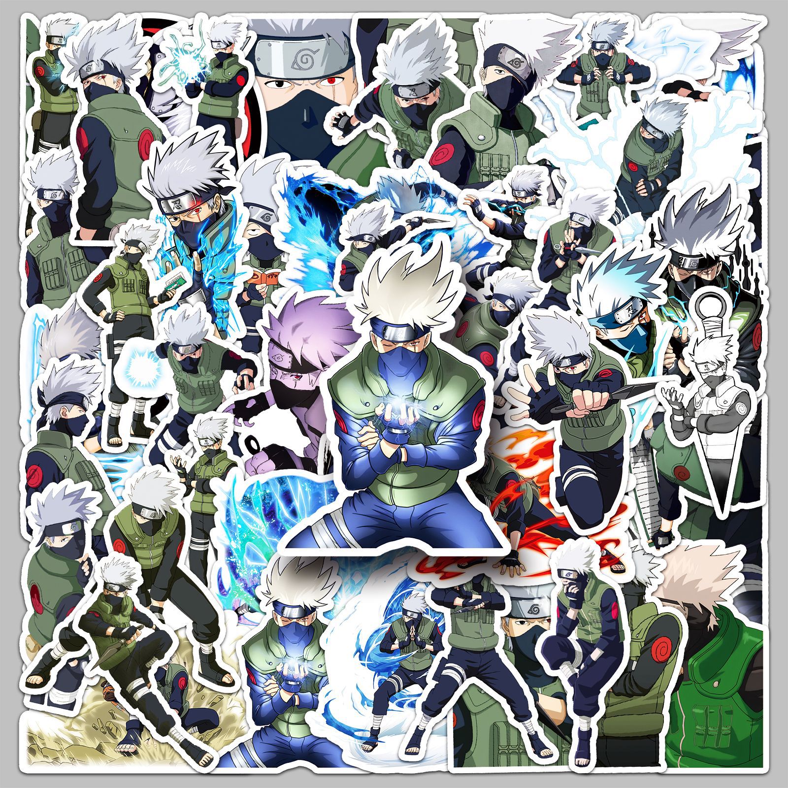 50pcs Anime Naruto Hatake Kaka - đánh giá và giá Laptop Accessories Aesthetic
