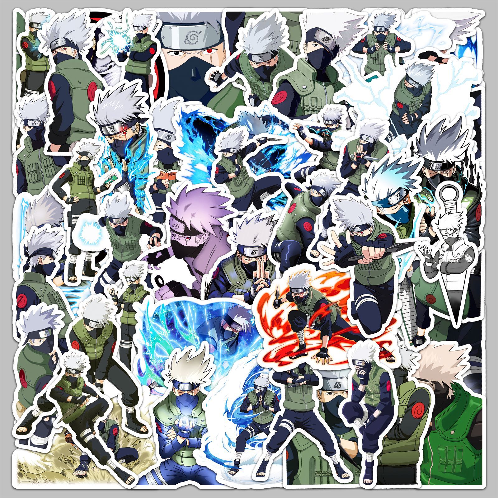 50pcs Anime Naruto Hatake Kaka - đánh giá và giá Laptop Accessories Aesthetic