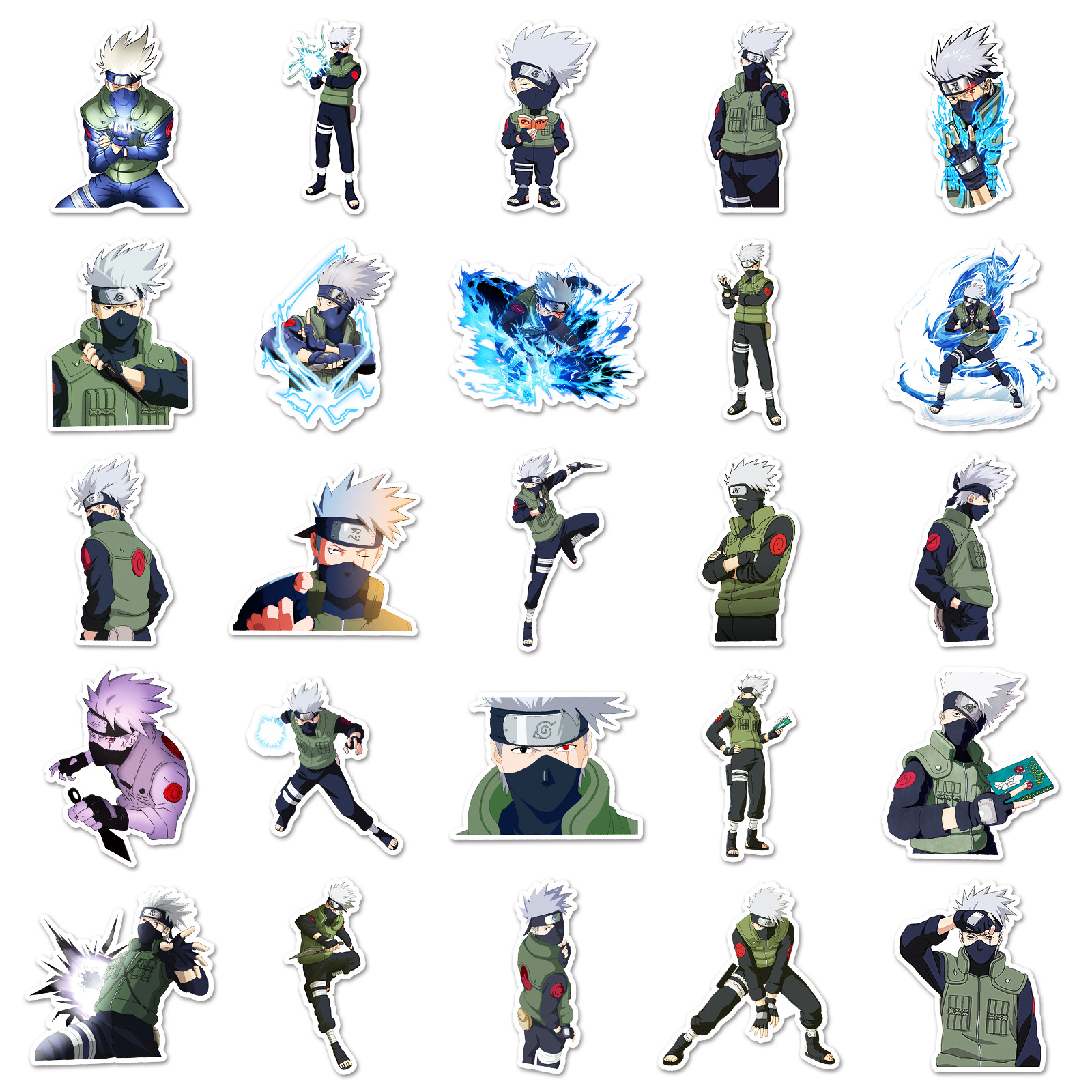 50pcs Anime Naruto Hatake Kaka - đánh giá và giá Laptop Accessories Aesthetic