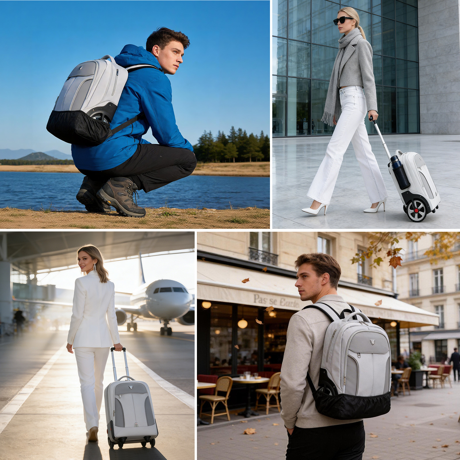 Rolling Luggage Backpack With  - đánh giá và giá Laptop Accessories Organizer Bag