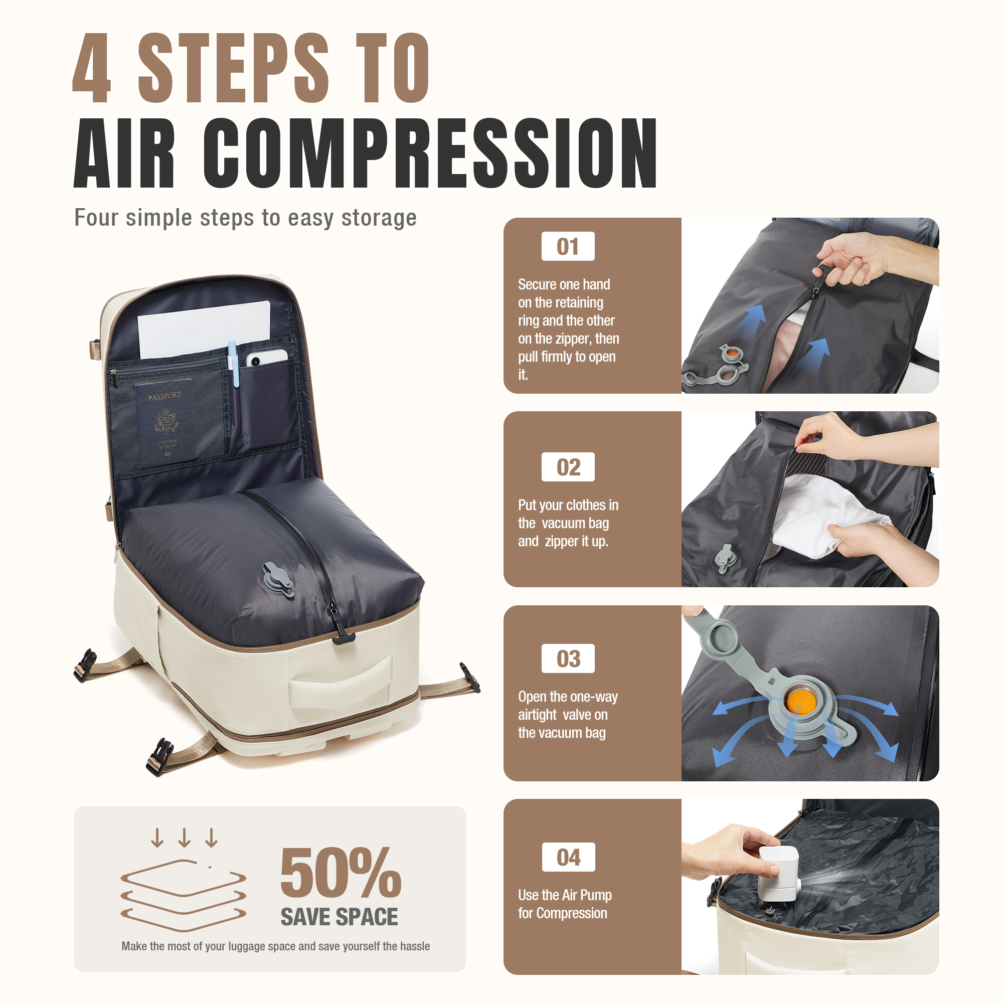 Vacuum Backpack Backpack Hand  - đánh giá và giá Laptop Accessories Organizer Bag