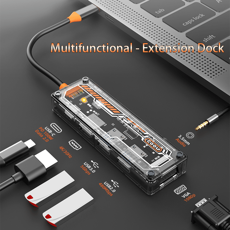 6-in-1 USB C Hub for MacBook P - đánh giá và giá Usb C Docking Hub