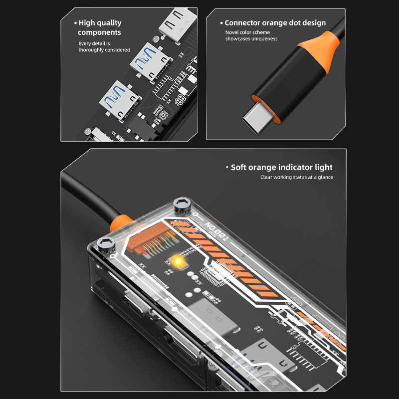 6-in-1 USB C Hub for MacBook P - đánh giá và giá Usb C Docking Hub