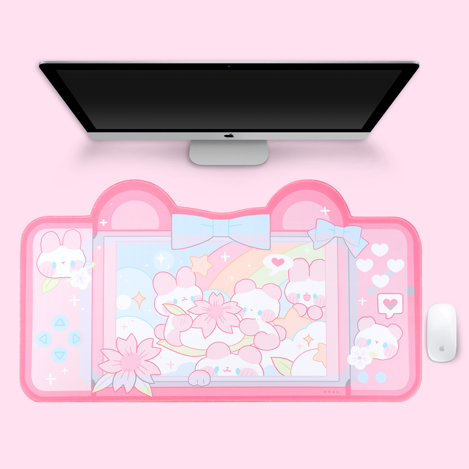 Extra Large Kawaii Gaming Mous - đánh giá và giá Laptop Accessories Pink