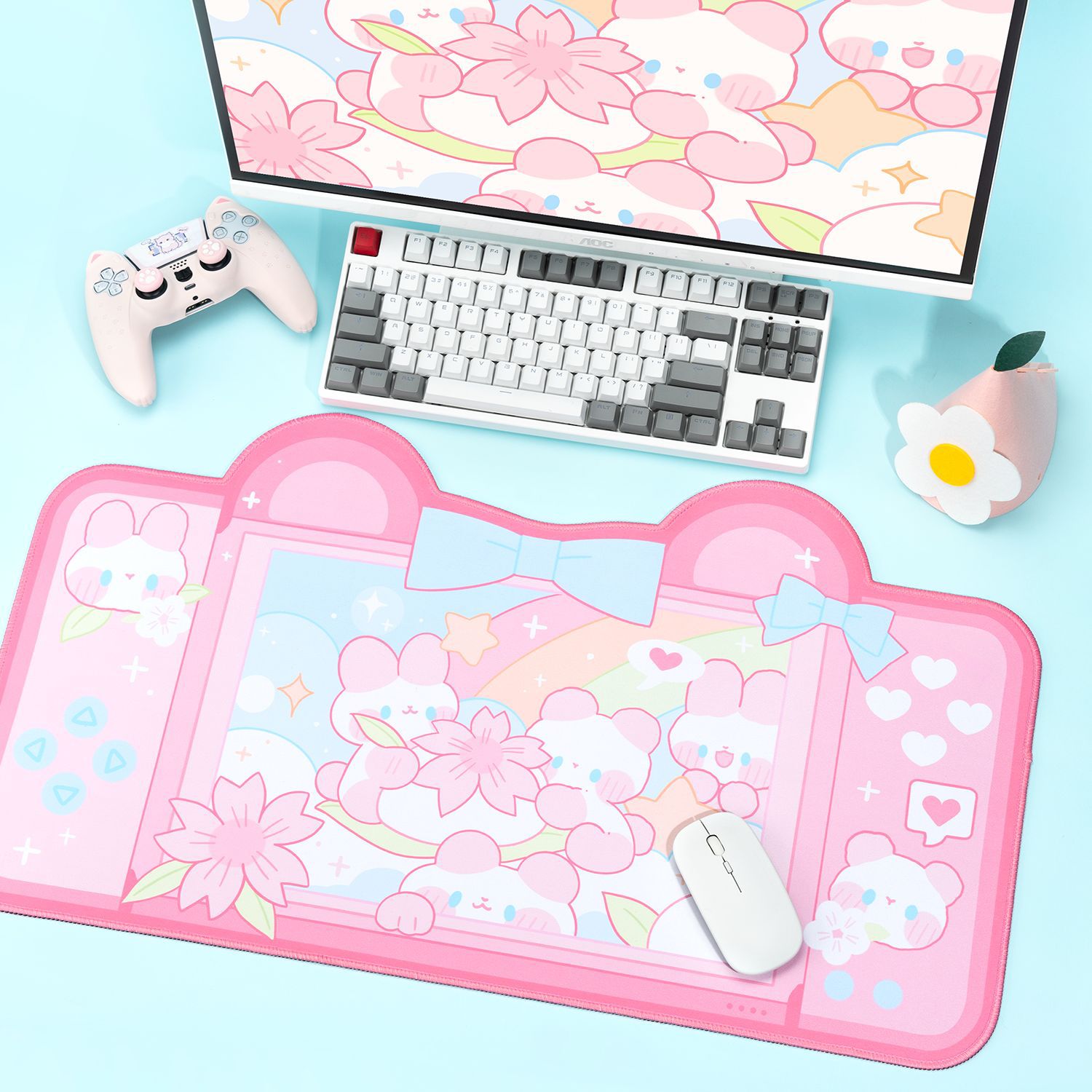 Extra Large Kawaii Gaming Mous - đánh giá và giá Laptop Accessories Pink