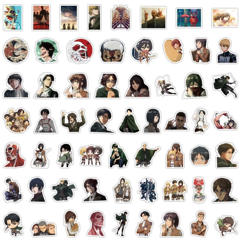 60Pcs Attack on Titan Anime St - đánh giá và giá Laptop Accessories Aesthetic
