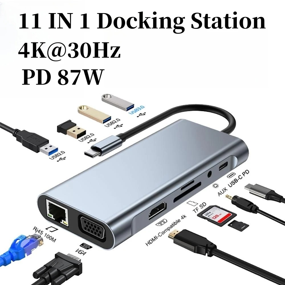 4/7/8/11in1 Docking Hub 4K USB - đánh giá và giá Usb C Docking Hub