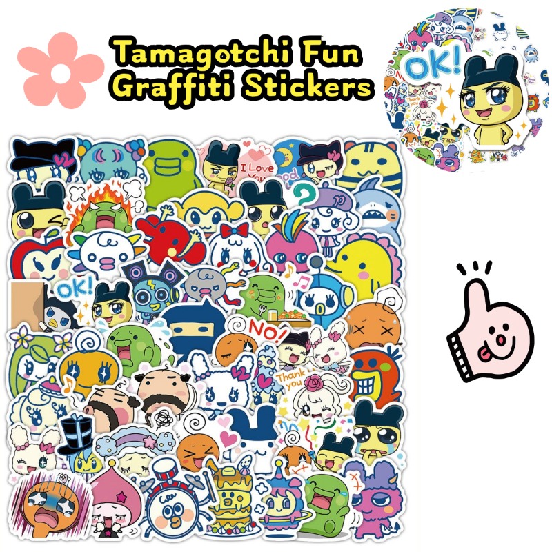 Japanese Tamagotchi Stickers E - đánh giá và giá Laptop Accessories Aesthetic