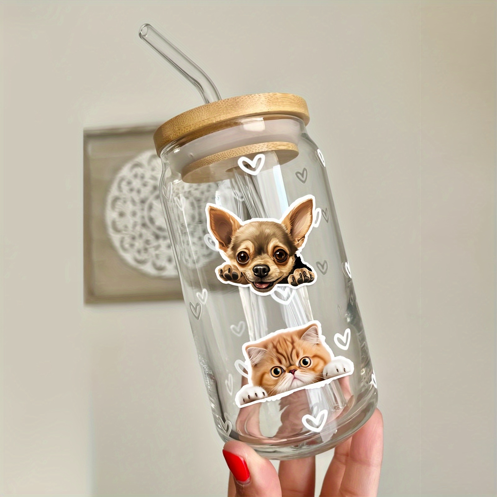 50pcs/Bag Fun Cat Dog Stickers - đánh giá và giá Laptop Accessories Organizer Bag