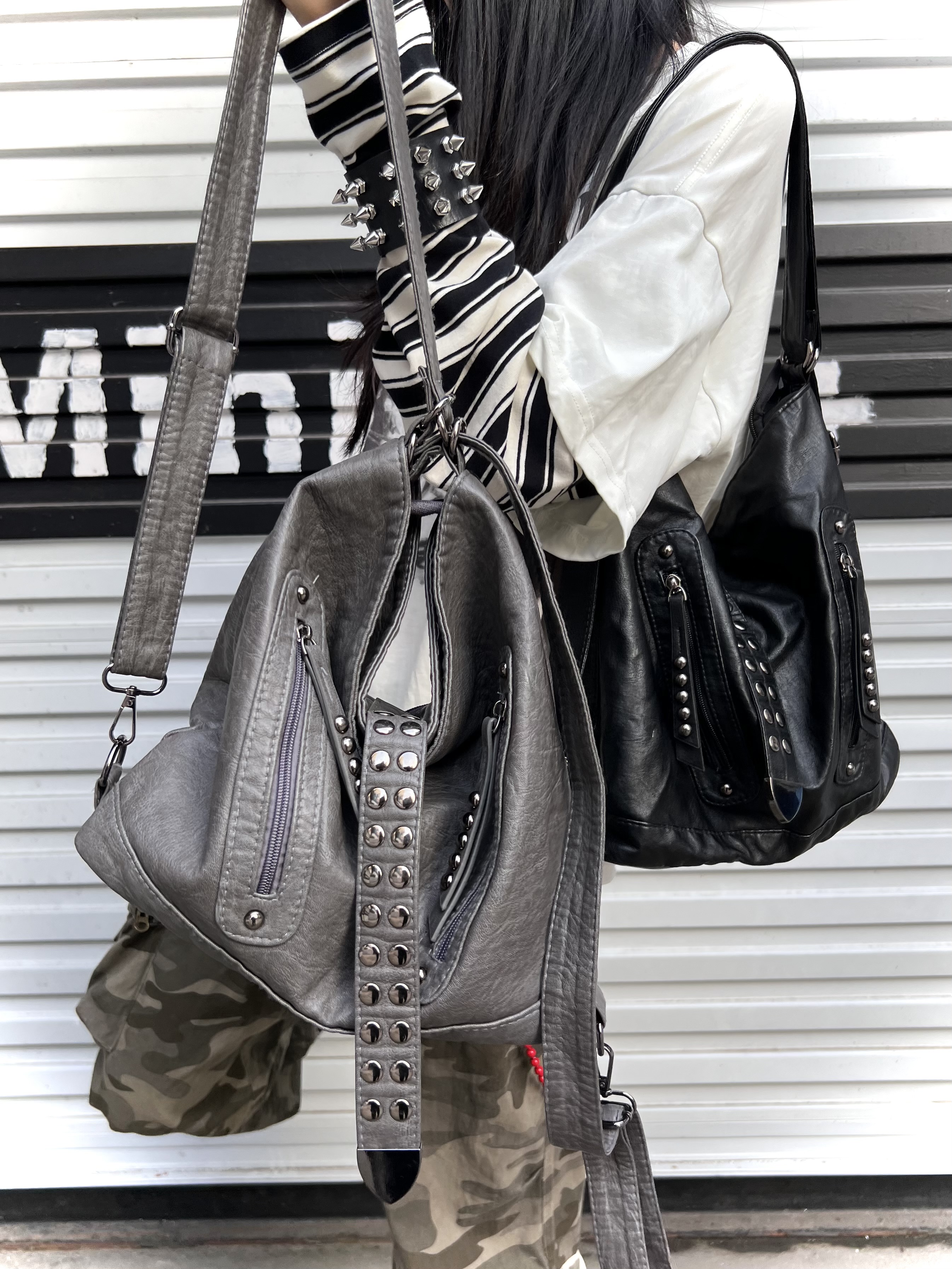 Retro Rivet Spice Girl Handbag - đánh giá và giá Laptop Accessories Women