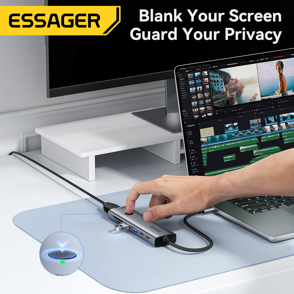 Essager USB C HUB 4K 7-in-1 Ty - đánh giá và giá Usb C Docking Hub